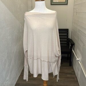 Free People Thermal Ribbed Tunic‎ Top Size Small